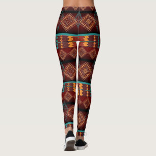 Leggings motif sans couture ethnique