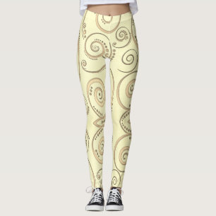 Leggings Motif sans couture feuille d'érable