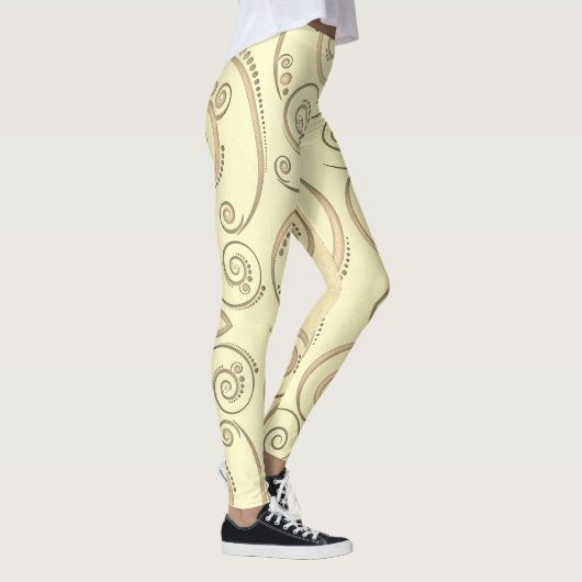 Leggings Motif sans couture feuille d'érable (Droite)