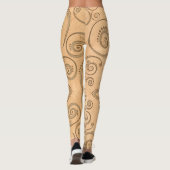 Leggings Motif sans couture feuille d'érable (Dos)