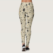 Leggings Motif sans couture Halloween Boho (Dos)