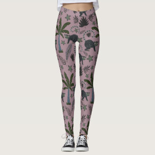 Leggings Motif sans couture Les animaux tropicaux sauts de