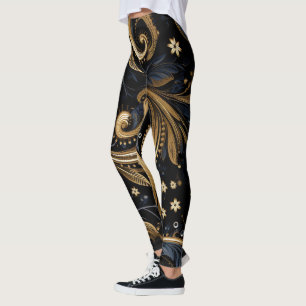 Leggings Motif sans couture Paisley