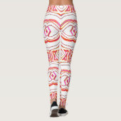 Leggings Motif sans couture rouge blanc "Ratti_Creative_Art (Dos)