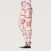 Leggings Motif sans couture rouge blanc "Ratti_Creative_Art (Gauche)