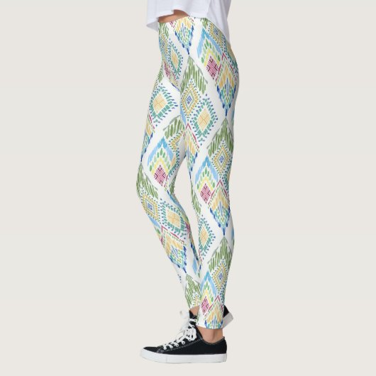 Leggings Motif sans fil Ikat Floral (Gauche)