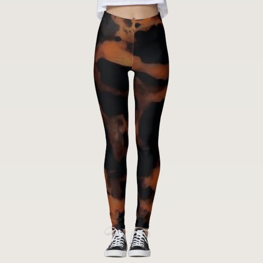 Leggings Motif sans fil Tortoiseshell, Chic TortoiseShell (Devant)