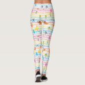 Leggings Motif Sesame Pals couleur arc-en-ciel (Dos)