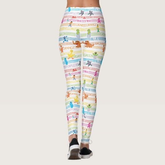 Leggings Motif Sesame Pals couleur arc-en-ciel (Dos)