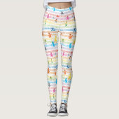 Leggings Motif Sesame Pals couleur arc-en-ciel (Devant)