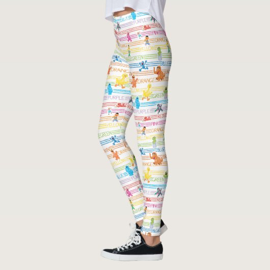 Leggings Motif Sesame Pals couleur arc-en-ciel (Gauche)
