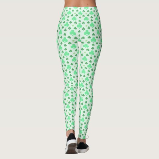 Leggings Motif Shamrock irlandais (Dos)