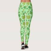 Leggings Motif Shamrock vert deux couleurs tendance (Dos)
