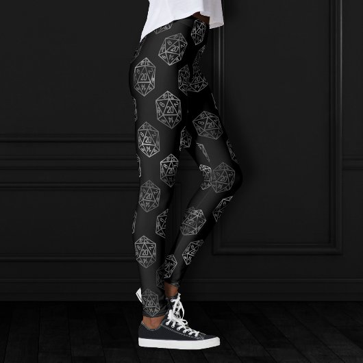 Leggings Motif Silver D20 | Jeu de rôle de tableau PNP