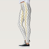 Leggings Motif Silver Gold en blanc (Gauche)