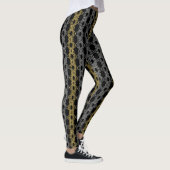Leggings Motif Silver Gold sur Noir (Droite)