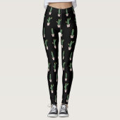 Leggings Motif simple de plante de cactus en pot sur leggin (Devant)