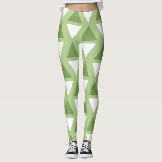 Leggings Motif simple vert pâle (Devant)