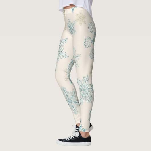 Leggings Motif Snowflake (Gauche)