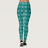 Leggings Motif Snowflake Turquoise (Dos)
