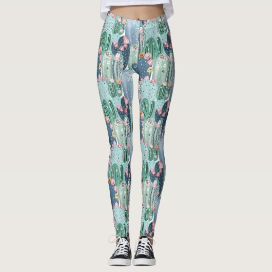 Leggings Motif Soft Patel Cactus (Devant)