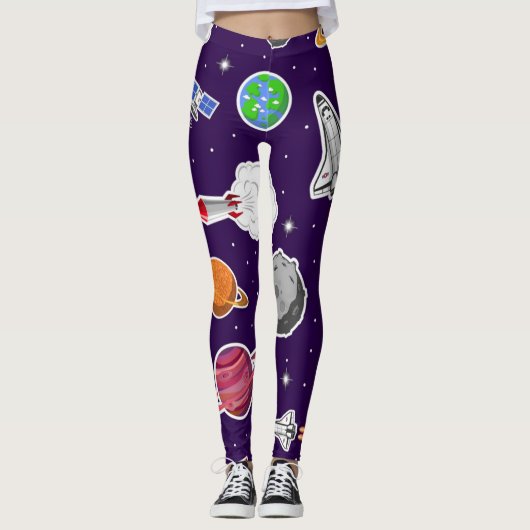 Leggings Motif spatial (Devant)