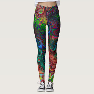 Leggings Motif spiral coloré Abstrait