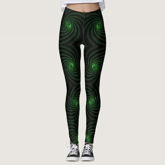 Leggings Motif spirale abstrait sans couture (Devant)