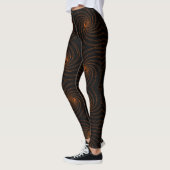 Leggings Motif spirale abstrait sans couture (Gauche)