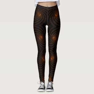Leggings Motif spirale abstrait sans couture
