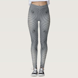 Leggings Motif spirale abstrait sans couture