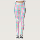 Leggings Motif Spring Blue et rose (Devant)