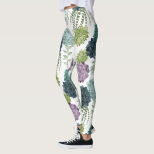 Leggings Motif succulent de collection de bonheur de plante