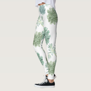 Leggings Motif succulent du bonheur   de plante