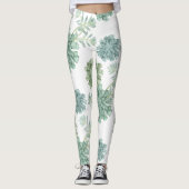 Leggings Motif succulent du bonheur | de plante (Devant)