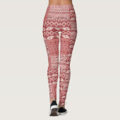 Leggings motif sud-ouest rouge (Dos)