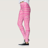 Leggings Motif sumérien mésopotamien rose (Gauche)