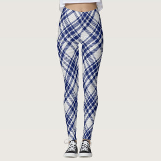 Leggings Motif tartan Blue et Silver Royal Stewart