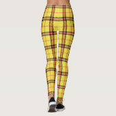 Leggings Motif Tartan jaune (Dos)