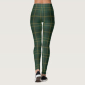Leggings Motif Tartan Jaune Vert (Dos)