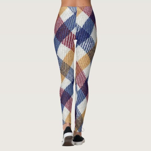 Leggings Motif Tartan multicolore (Dos)