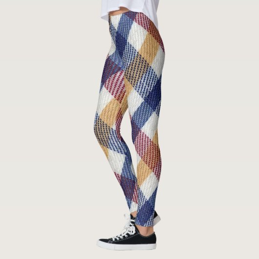 Leggings Motif Tartan multicolore (Gauche)