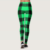 Leggings Motif Tartan vert (Dos)