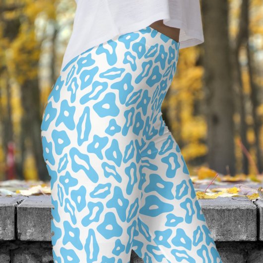 Leggings Motif tendance bleu et blanc
