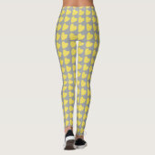 Leggings Motif tendance de coeur jaune et gris (Dos)