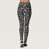 Leggings Motif tendance gris-blanc noir (Dos)