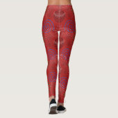 Leggings Motif tendance Red Hypnotic Swirls (Dos)