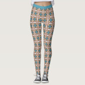 Leggings Motif tendance Sud-Ouest Blue Khaki Yoga (Devant)