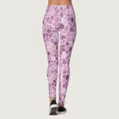 Leggings Motif Terrazzo Patchwork Pavé Rose Pâle (Dos)