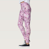 Leggings Motif Terrazzo Patchwork Pavé Rose Pâle (Gauche)